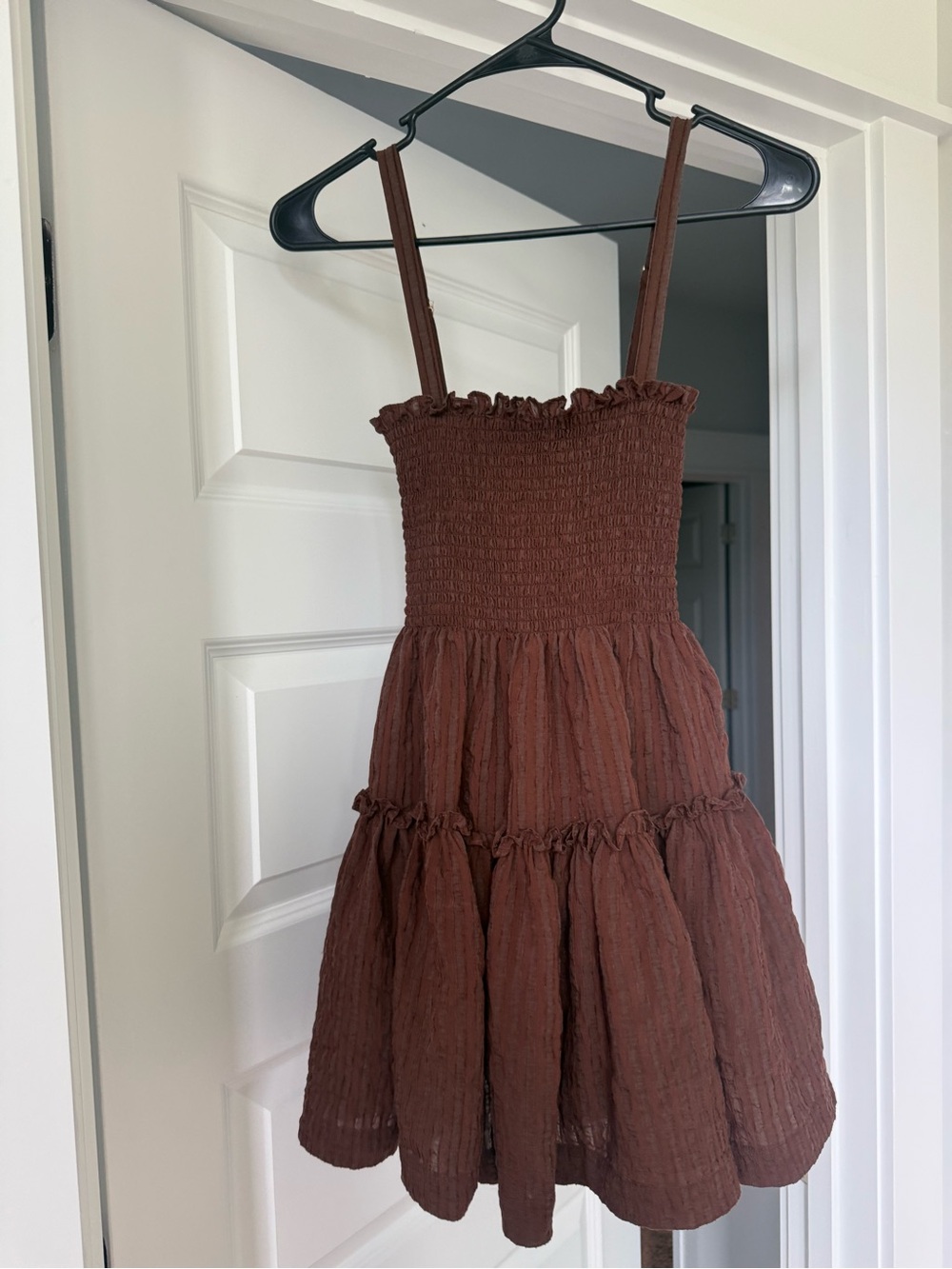 Hill House The Seraphina Mini Nap Dress Brown